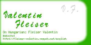 valentin fleiser business card